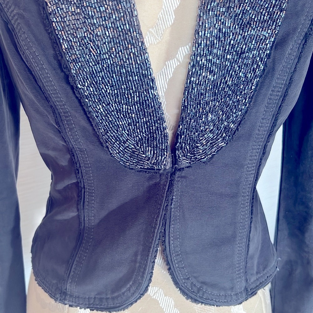 Guess cotton beaded jacket, Sz XS - Picture 3 of 7